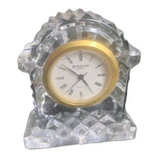 1980s Waterford Crystal Clock, Unmarked For Sale