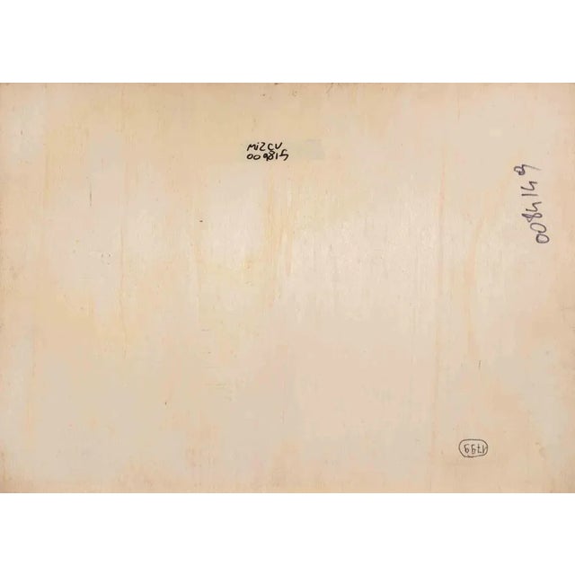 Alessio Paternesi, Couple, Oil on Panel, 1980s For Sale - Image 4 of 5