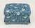 Blue Floral Print Upholstered Chair & Ottoman For Sale - Image 11 of 12