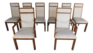 Mid-Century Modern Mahogany Chairs - Set of 8 by Davis Cabinet Company