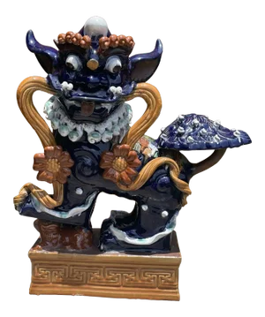 Monumental Chinese Qing Dynasty Buddhist Female Lion Dog