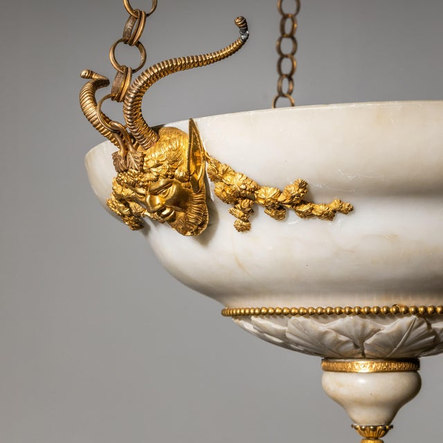 Alabaster Ceiling Light, Vienna, Austria, Early 19th Century For Sale - Image 12 of 12