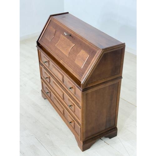 Wood Secretary with Chest of Drawers, 1970s For Sale - Image 7 of 10