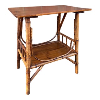 19th English Bamboo Side Table For Sale