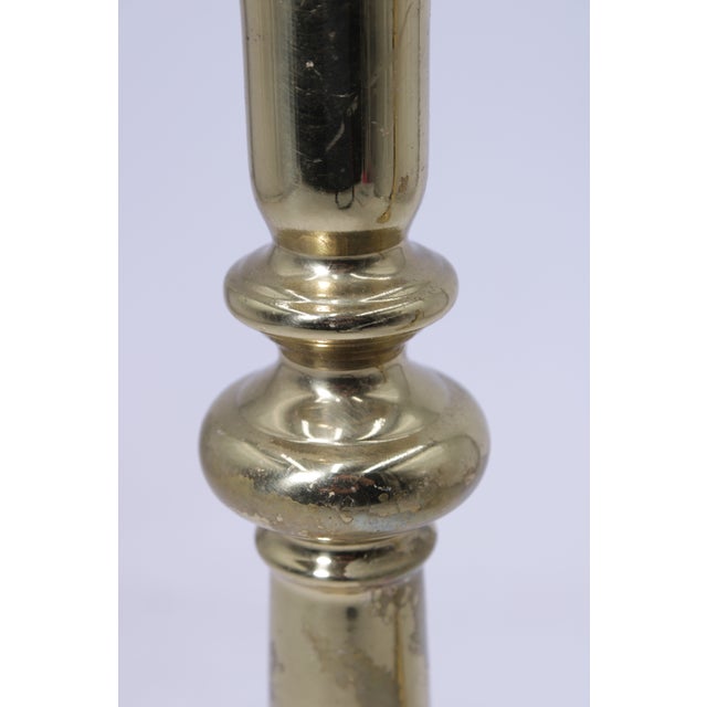 Pair of Virginia Metalcrafters Harvin Brass Candlesticks For Sale - Image 13 of 16