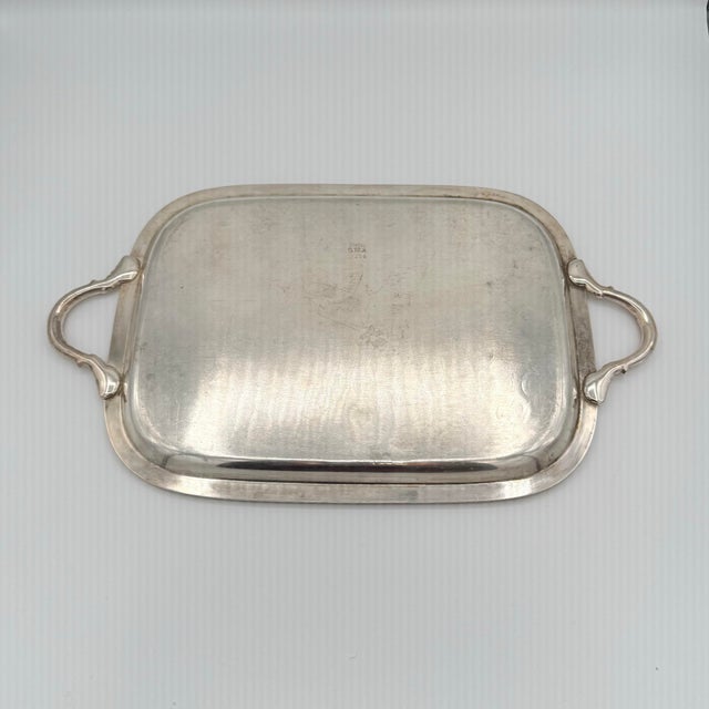 Silver Early 20th-Century Sheffield Silver Co. Ornate Silverplate Serving Tray For Sale - Image 8 of 9