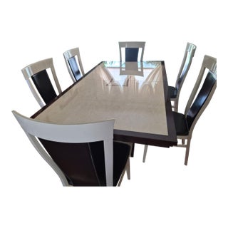 Italian Dining Table and 6 Chairs For Sale