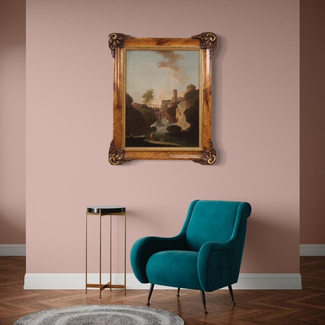 Late 18th Century Italian Artist, Landscape, 1780, Oil on Canvas, Framed For Sale - Image 5 of 16