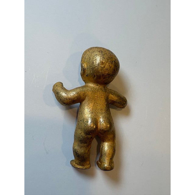 Vintage Allison Mager Style Gold Tone Baby Brooch Unique Statement Costume Jewelry Piece For Sale In Miami - Image 6 of 10