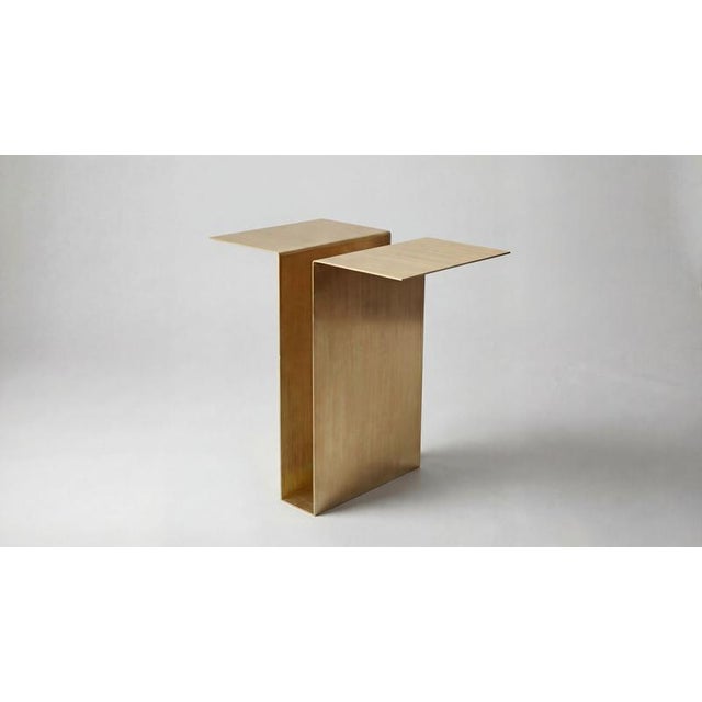Balance Side Table in Brass by Auste Ost For Sale - Image 6 of 13