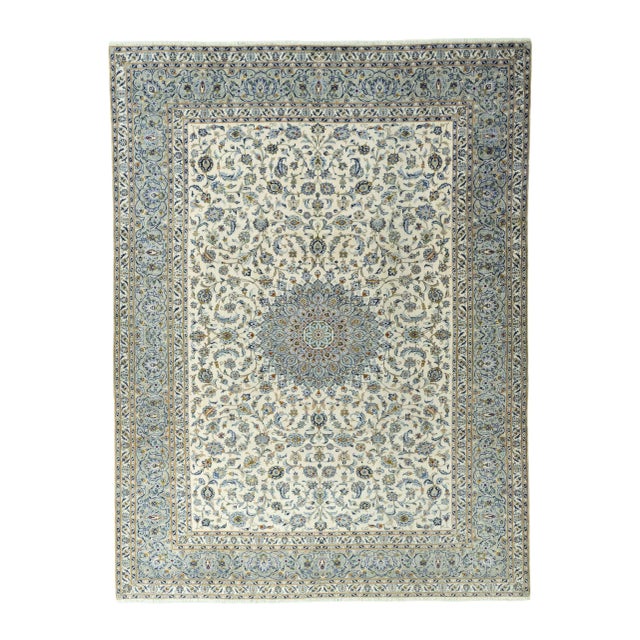 Middle Eastern Hand-Knotted Kashan Rug in Wool, 1990s For Sale - Image 13 of 13