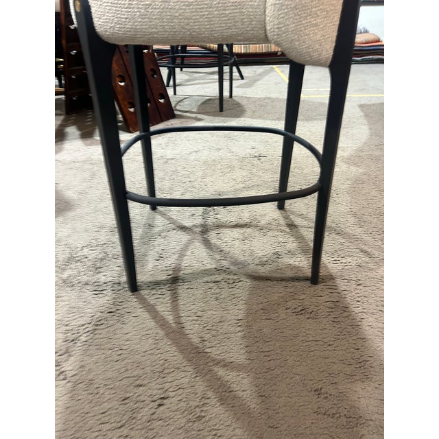 Contemporary Arhaus White Bar Stools For Sale - Image 3 of 7
