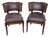Pair of Neoclassical Klismos Chairs with Caned Seats and Leather Cushions For Sale