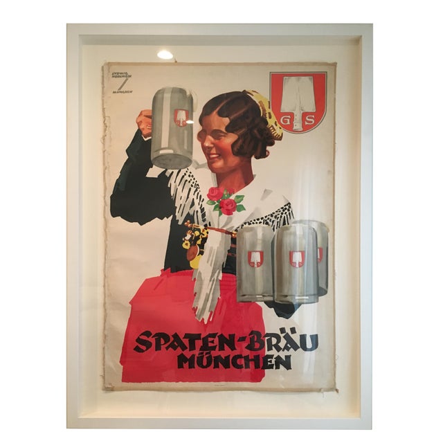 Custom Framed Vintage German Poster Chairish