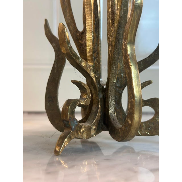 Bauhaus Mid-Century Brutalist Brass Vase by Heinz Goll, 1950s For Sale - Image 3 of 10
