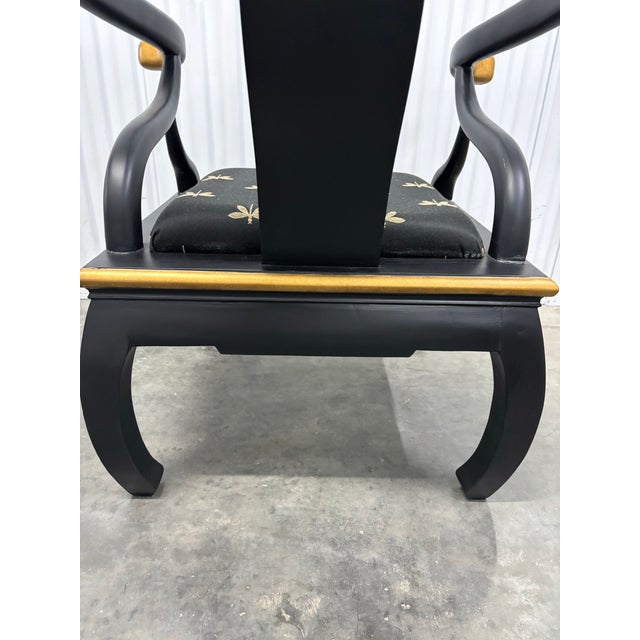 Textile Modern Chinoiserie Style Butterfly Ming Chair For Sale - Image 7 of 11