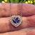 Natural Heart Sapphire Diamond Pendant 18" 14k W Gold 4.13 TCW Certified For Sale - Image 11 of 16