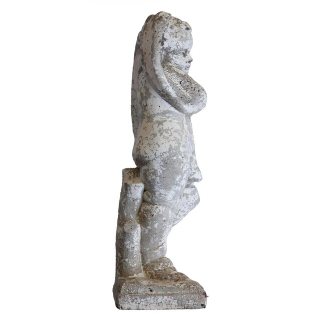 Late 19th Century Victorian Garden Cast Stone Putti Statue | Chairish