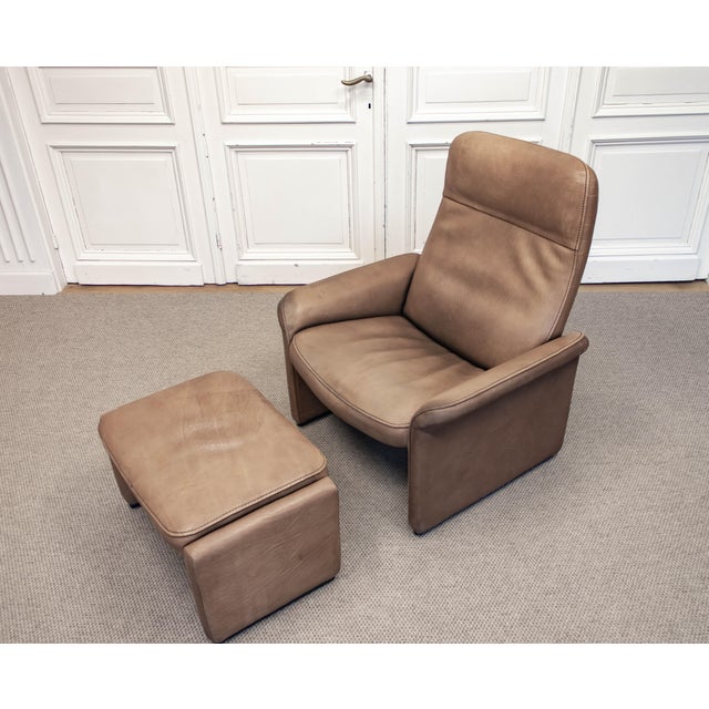 Lounge Chair with Ottoman from de Sede, Switzerland, 1960s, Set of 2 For Sale - Image 6 of 12
