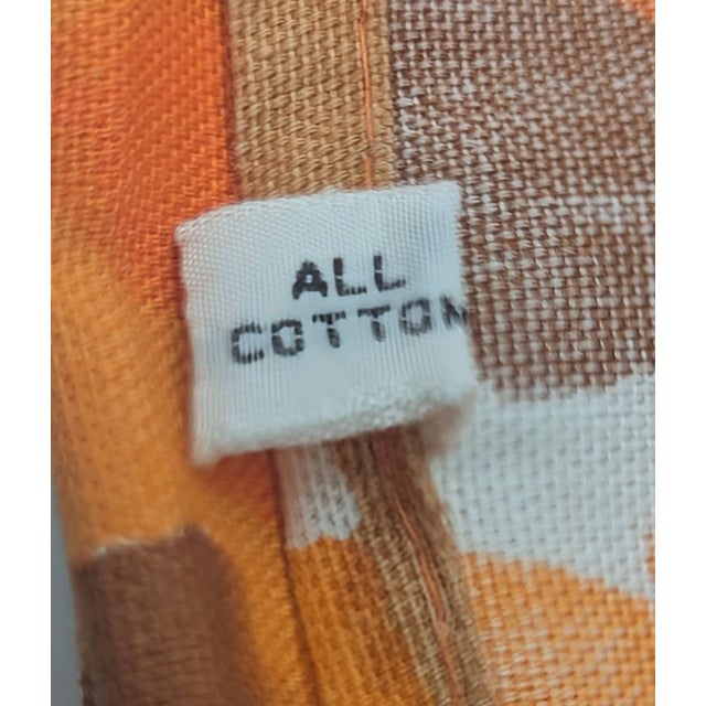 1970s Vera Neumann "Gray Optic Flower" Cotton Tablecloth For Sale - Image 12 of 12