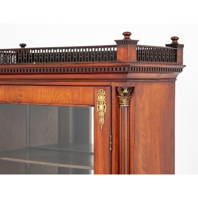 Empire Mahogany Display Cabinet, 1880s For Sale - Image 9 of 10