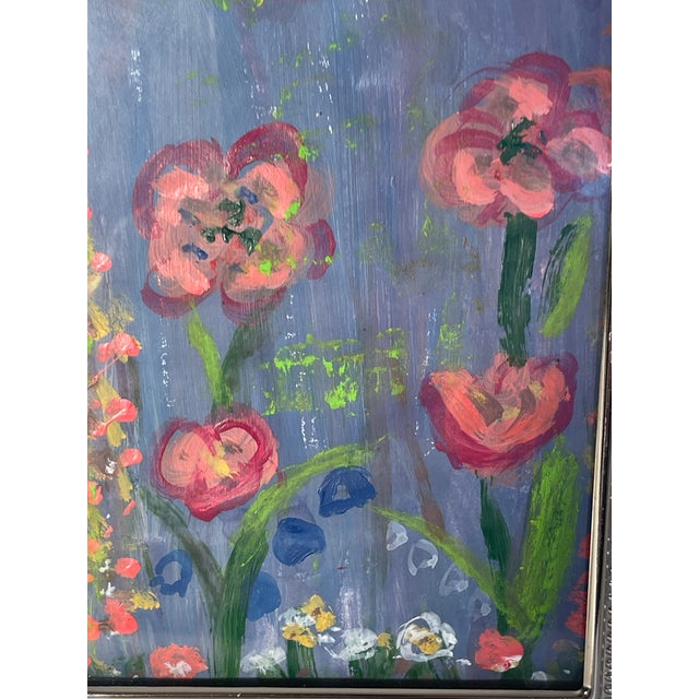 Abstract Abstract Mini Painting Midnight Garden by Elia Framed For Sale - Image 3 of 5