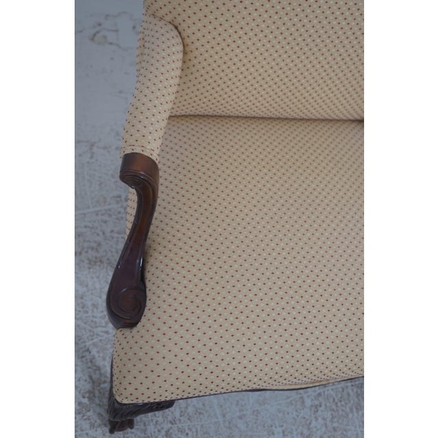 Pair Chippendale Ball and Claw Upholstered Library Chairs For Sale In Philadelphia - Image 6 of 18
