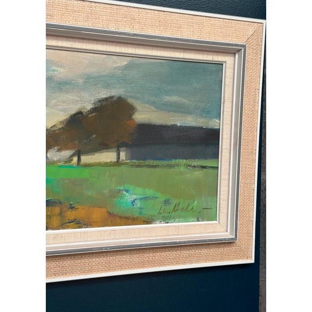 Lennart Hall, Abstract Landscape, 1960s, Oil Painting on Canvas, Framed For Sale - Image 5 of 18
