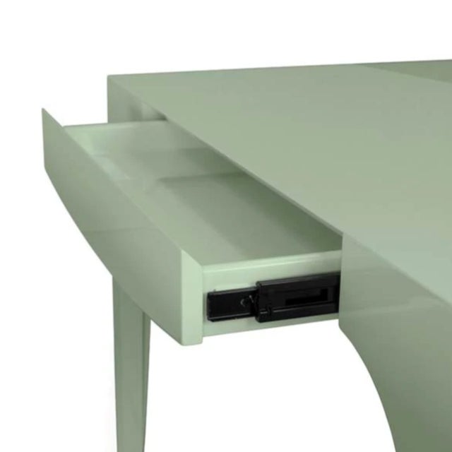Matthew Izzo Home Lacey Light Green Lacquer Game Table For Sale In New York - Image 6 of 9