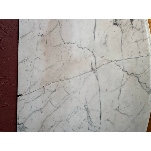 Superb 19th Century Carrara White Marble Top Hall or Antique Console Table For Sale - Image 10 of 10