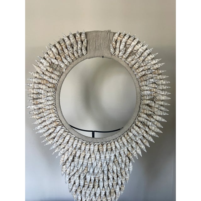 Late 20th Century Late 20th Century African Shell Necklace on Stand For Sale - Image 5 of 5