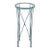 Postmodern Blue Wrought Iron "Skyscraper" Glass Top Pedestal Stand Side Table For Sale
