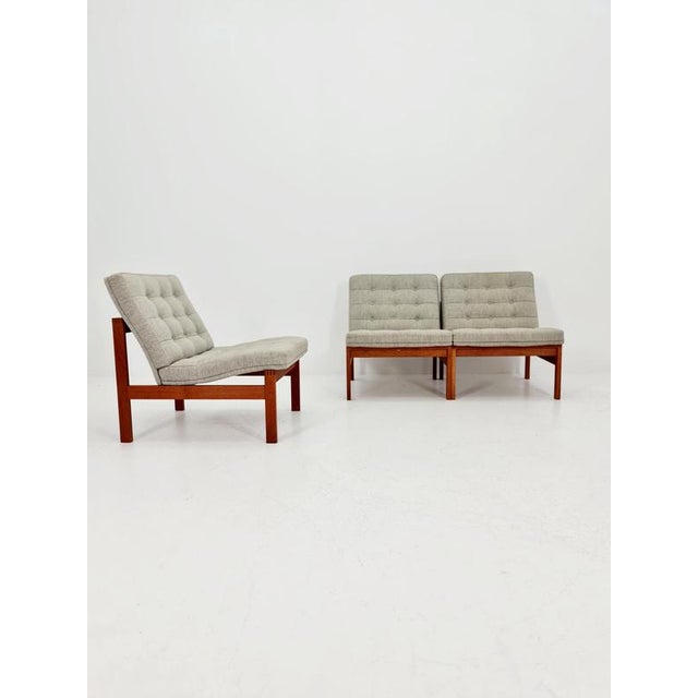 Mid-Century Danish Teak Lounge Chairs by Ole Gjerlov Knudsen and Torben Lind for France and Son, 1960s For Sale - Image 6 of 18