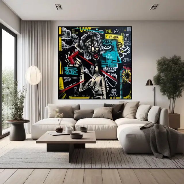 Jack Winthrop (American, b. 1989) Untitled (Mixed-Media Painting) This striking large-scale work by Jack Winthrop...