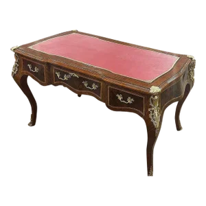 French Style Copper Desk Table With Drawers