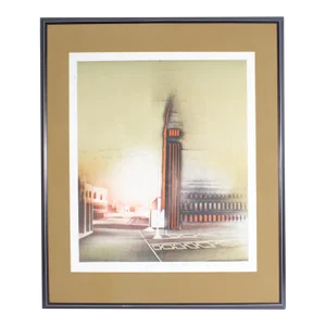 Peter Paul Signed Cityscape Lithograph