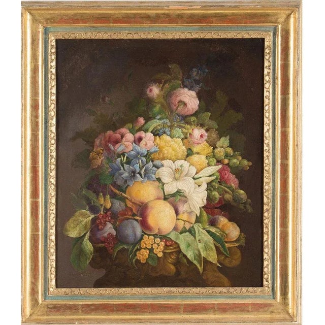 Still Life Bouquet of Flowers, 19th-Century, Oil on Canvas, Framed For Sale - Image 5 of 5