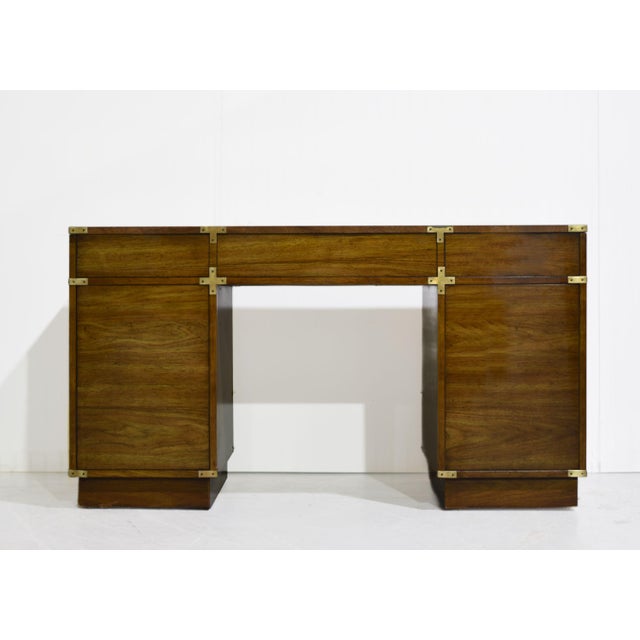 Mid Century Campaign Desk by Bernhardt Furniture For Sale - Image 9 of 15