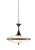Currey & Co. Modern Electress Iron and Frosted Glass Pendant For Sale