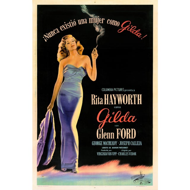 Mid-Century Modern "Gilda" Original Vintage Argentinian One Sheet Movie Poster, 1946 For Sale - Image 3 of 3