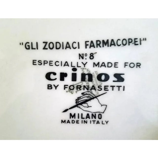 Modern Piero Fornasetti Astrological Zodiac Plate, Cancer, Gli Zodiaci Farmacope For Sale - Image 3 of 4