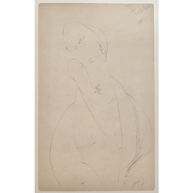A. Modigliani, Uomo con i Baffi / Man with a Mustache, Lithograph For Sale - Image 7 of 8