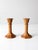 Vintage Wooden Candlestick Holders Pair For Sale - Image 4 of 9