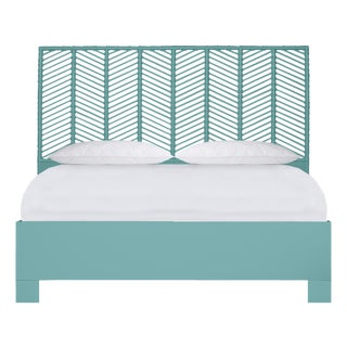 Liam Platform Bed King - Turquoise For Sale