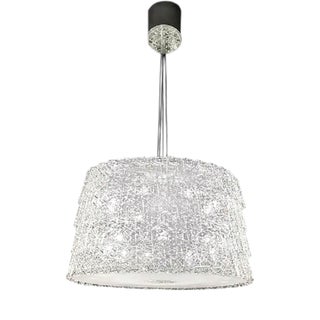 Collection Regina Di Ghiaccio Pendant Light in Metal and Crystal by Jago For Sale