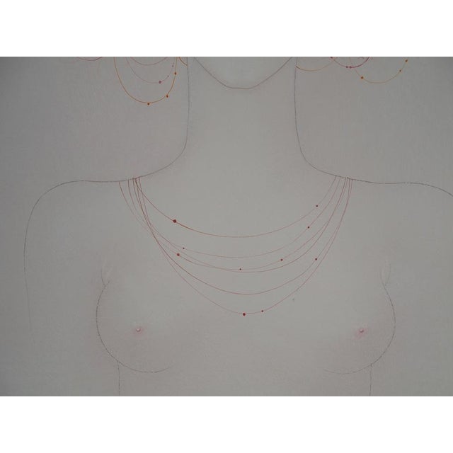 Mara Tran Long, Jeune fille en fleur, les ombellifères, 1974, Oil and Gouache on Panel For Sale - Image 6 of 9