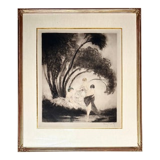 Louis Icart Original Etching Badende (Bathers), 1926 L’Estampe Moderne For Sale