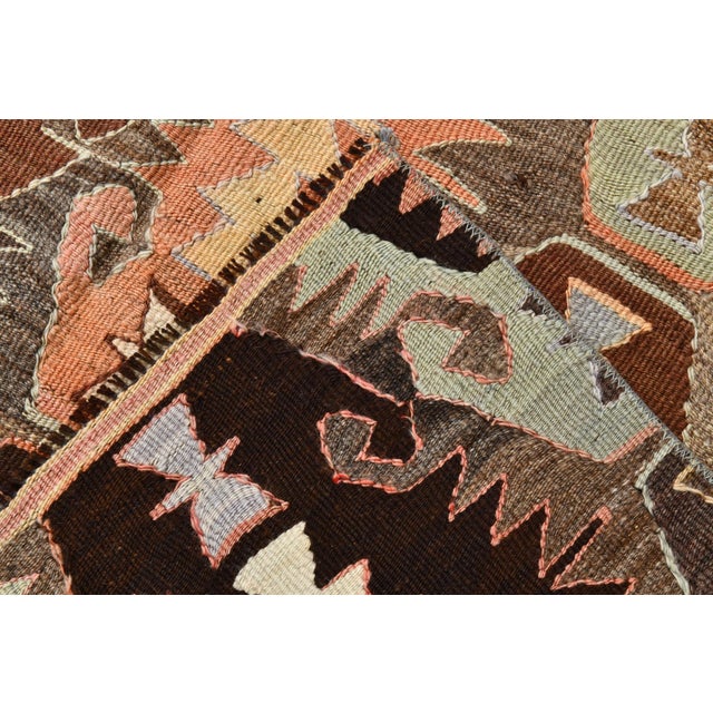 Vintage Turkish Kilim Rug For Sale - Image 13 of 14