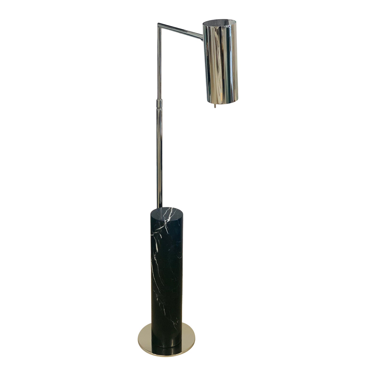 Alma Polished Nickel And Black Marble Floor Lamp Kelly Wearstler Chairish