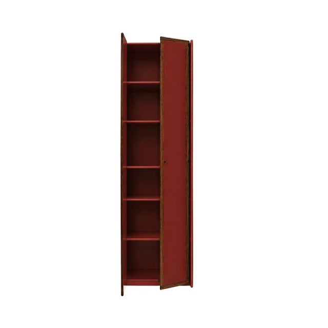 1960s Mid-Century Italian Red Lacquered Wood Cupboard by Afra & Tobia Scarpa, 1960s For Sale - Image 5 of 12